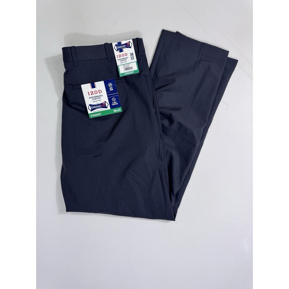 Izod Performance Stretch Comfort Flex Dress Pant Men's 38x32 (38x31) NWT Grey